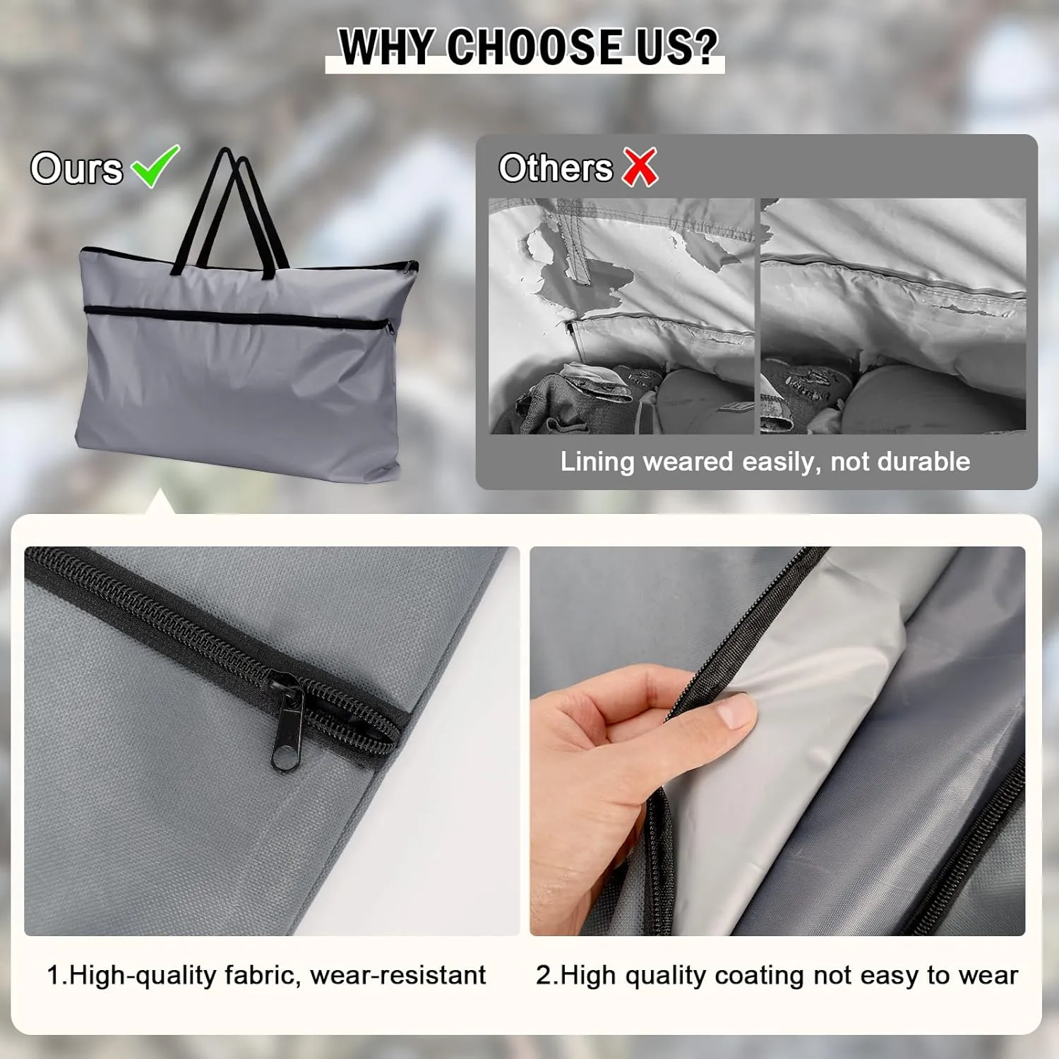 2Pack Multi-Use Scent Control Hunting Bag,Scent Free Bag,Scent Lock Bags,Scent Proof Bags for Hunting Clothes,Accessories and Equipment