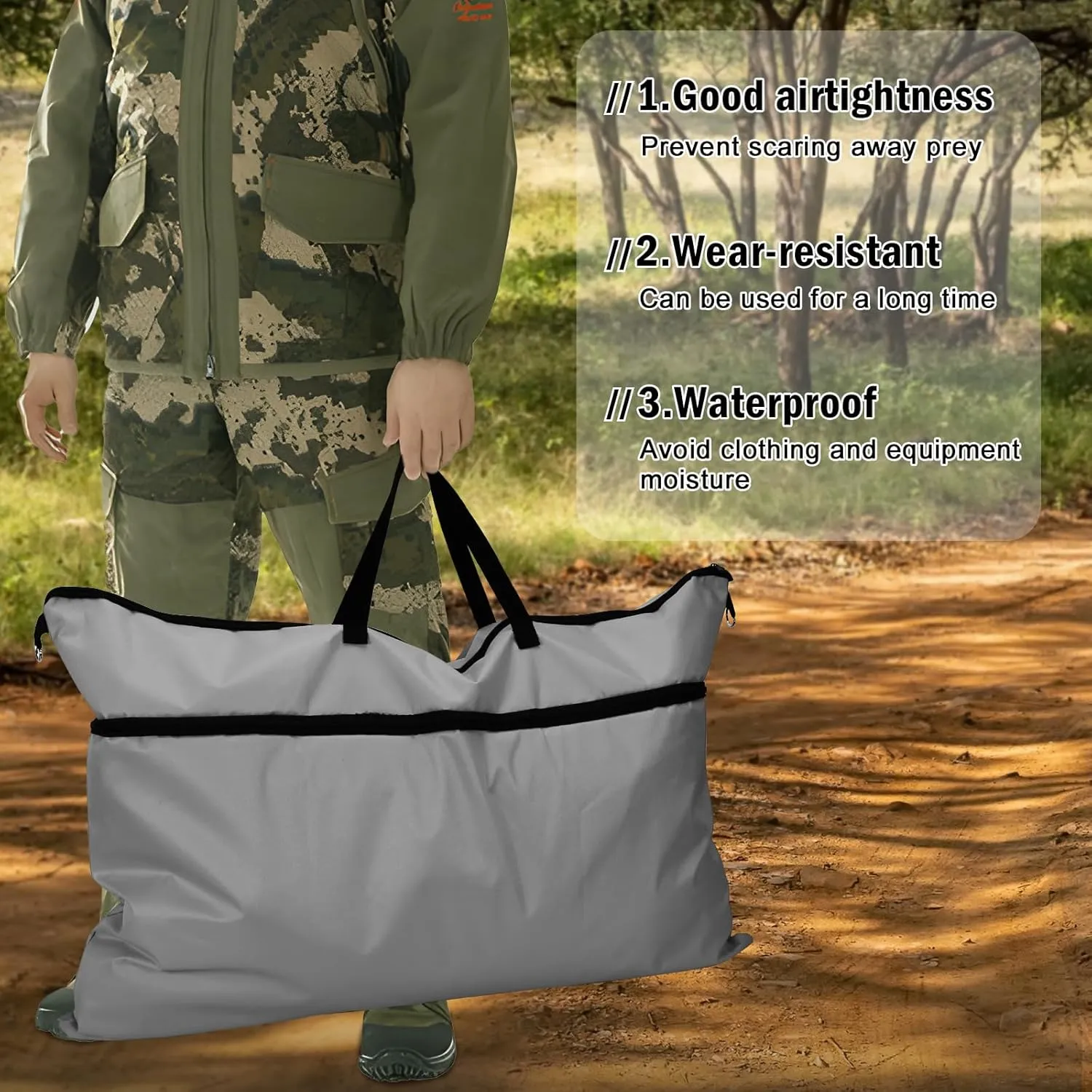 2Pack Multi-Use Scent Control Hunting Bag,Scent Free Bag,Scent Lock Bags,Scent Proof Bags for Hunting Clothes,Accessories and Equipment