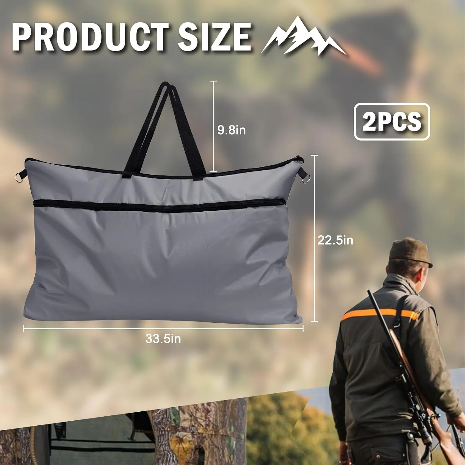 2Pack Multi-Use Scent Control Hunting Bag,Scent Free Bag,Scent Lock Bags,Scent Proof Bags for Hunting Clothes,Accessories and Equipment