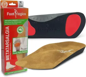 3/4 Length Orthotic Shoe Insoles with Built-in Raise for Ball of Foot Pain, Morton’s Neuroma, Flat Feet - Metatarsalgia (L (Men's 10-11.5, Women's 11.5-13)