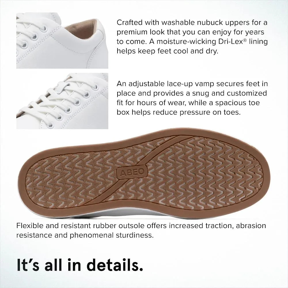 ABEO Addie Women's Fashion Sneakers with Arch Support, Comfortable Fashion Sneakers for Plantar Fasciitis, Foot and Pain Relief with Removable Orthotic Insole - Casual Shoes