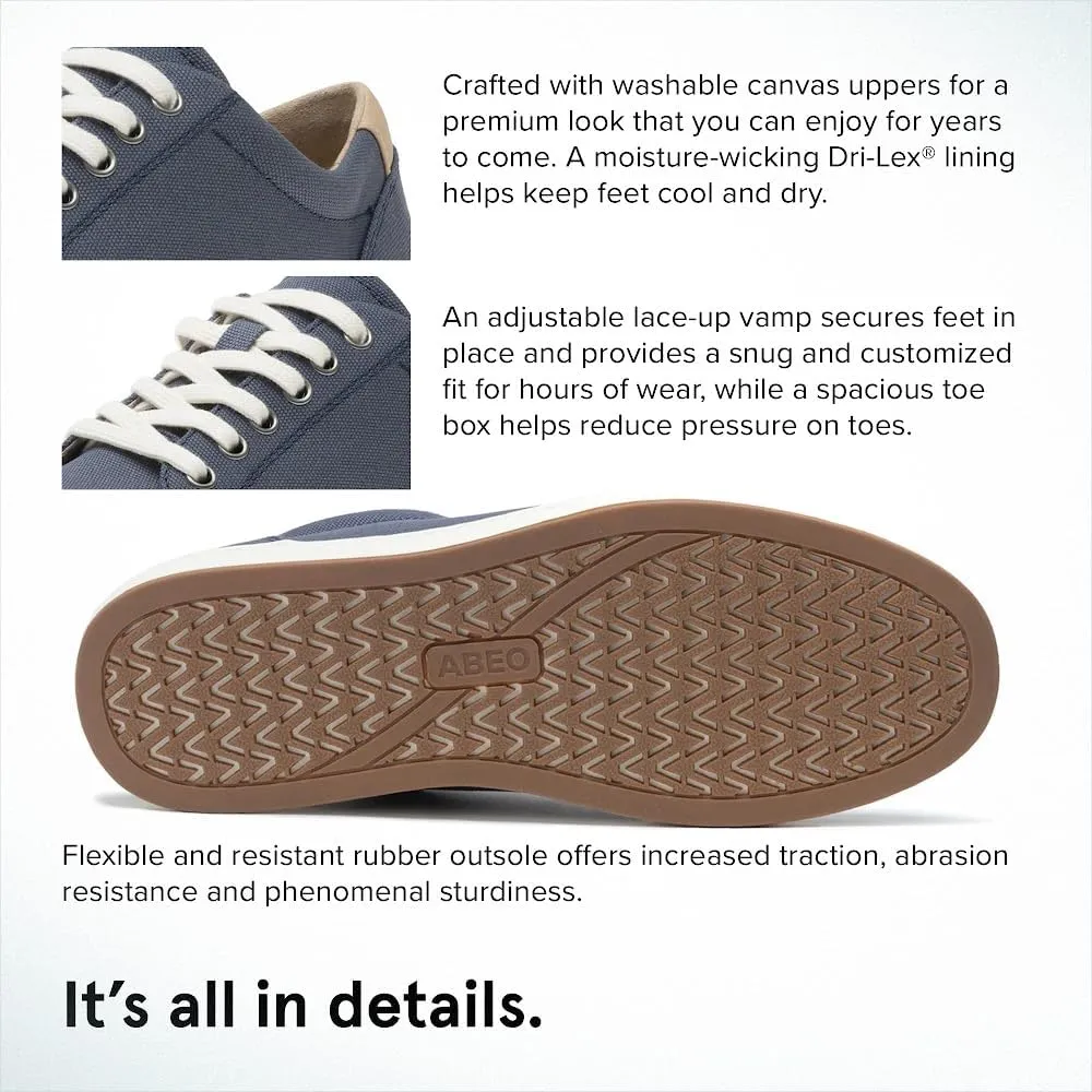 ABEO Addie Women's Fashion Sneakers with Arch Support, Comfortable Fashion Sneakers for Plantar Fasciitis, Foot and Pain Relief with Removable Orthotic Insole - Casual Shoes