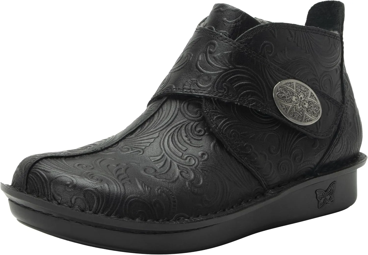 Alegria Womens Caiti Night N Gale Leather Ankle Boots 9.5-10 Wide Width US