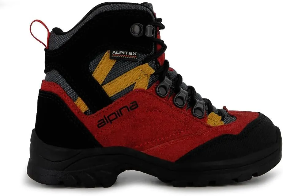 Alpina Kids Boots | Waterproof Hiking Shoes | Durable Full Leather | Lightweight Breathable | Slip Resistant