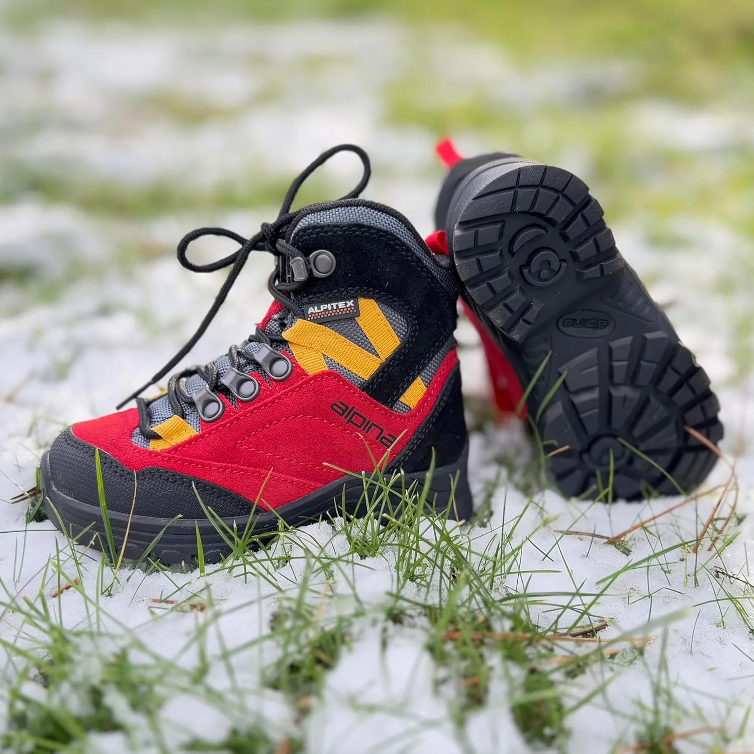 Alpina Kids Boots | Waterproof Hiking Shoes | Durable Full Leather | Lightweight Breathable | Slip Resistant
