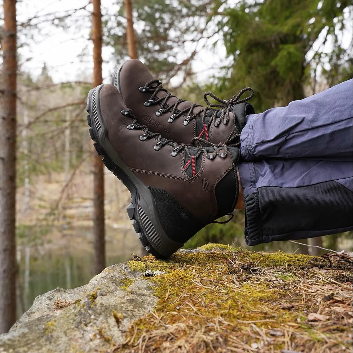 Alpina PRIMA Premium Men's Waterproof Work Boots | Leather Ankle High | Breathable Membrane | Vibram | All Weather Shoes | Made in Europe