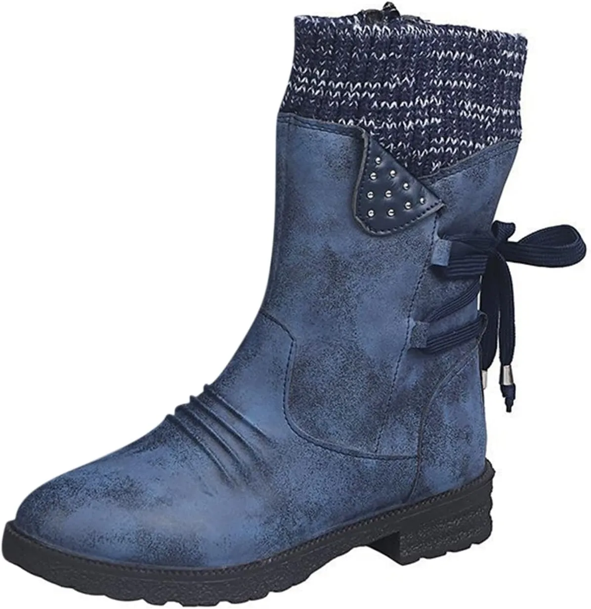 Ankle Booties for Women Low Heel Womens Ankle Boots Pointed Toe Chunky Heels Tassels Side Zipper Booties