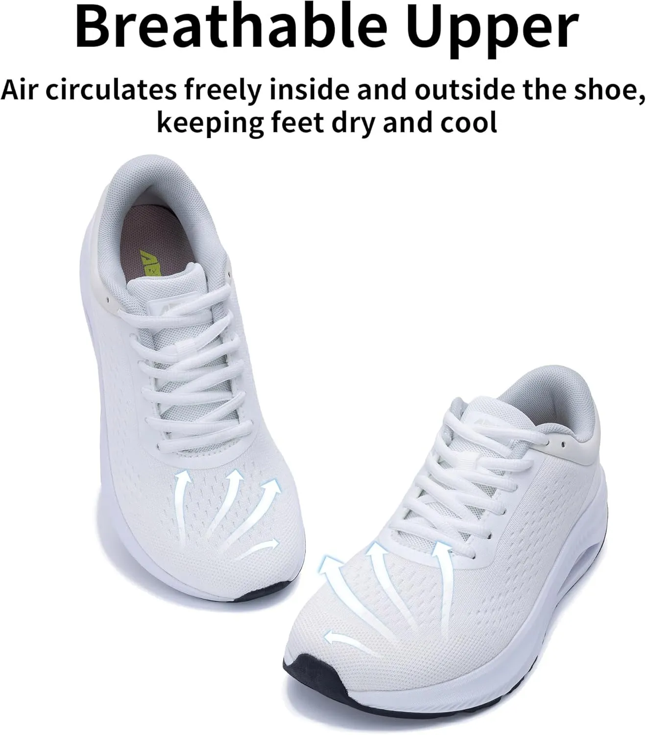 AOV Wide Toe Box Shoes Women Arch Support Walking Shoes Plantar Fasciitis Orthotic Tennis Sneakers