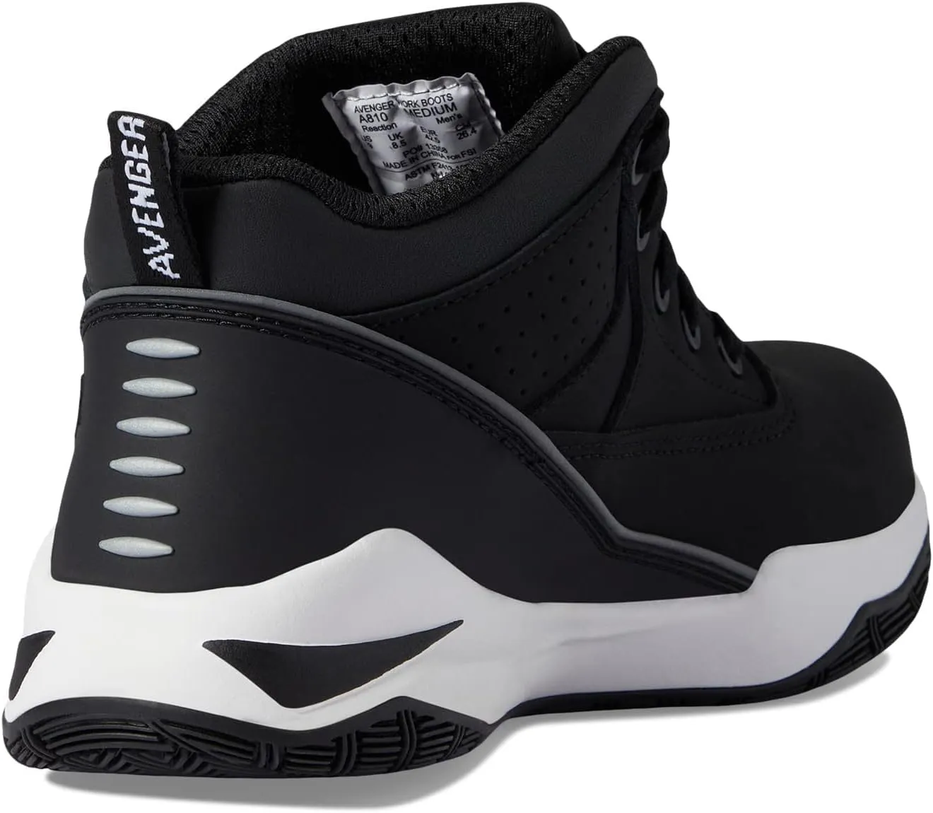 Avenger Work Boots Reaction - Boots for Men - Action Nubuck Upper - Sandwich Mesh Lining - Removable Footbed