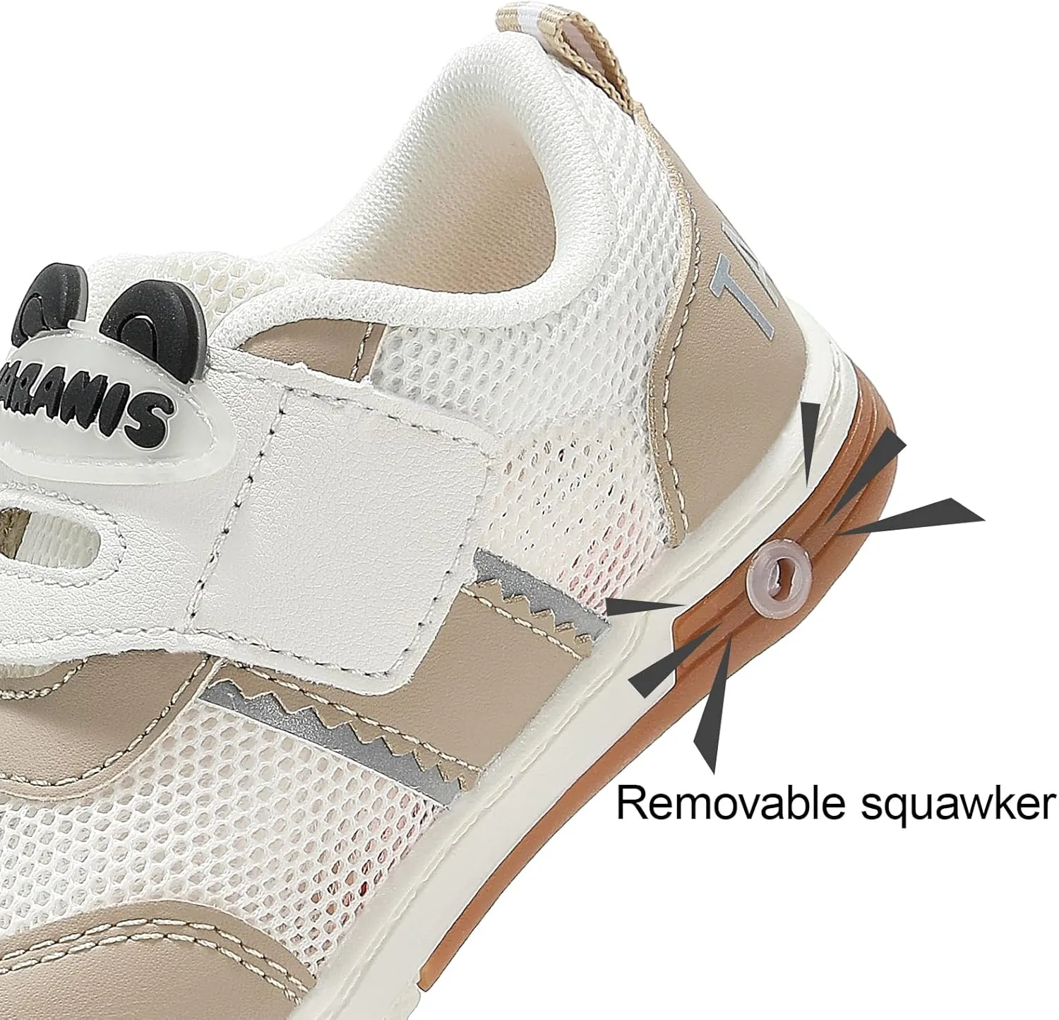 Baby and Toddler Boys & Girls Sneakers Lightweight Breathable Strap Athletic Running Squeak Shoes