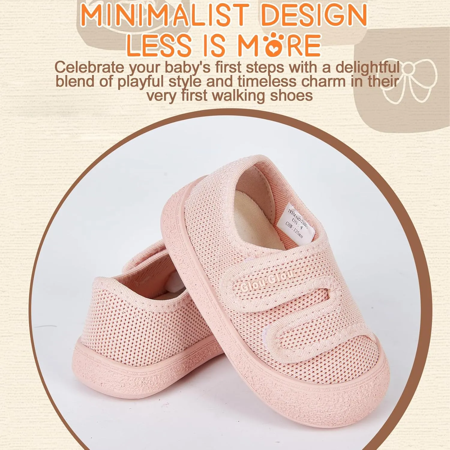 Baby Shoes Boys Girls First Walking Lightweight Non-Slip Toddler Sneakers Infant Tennis Shoes 6 9 12 18 20 24 Months