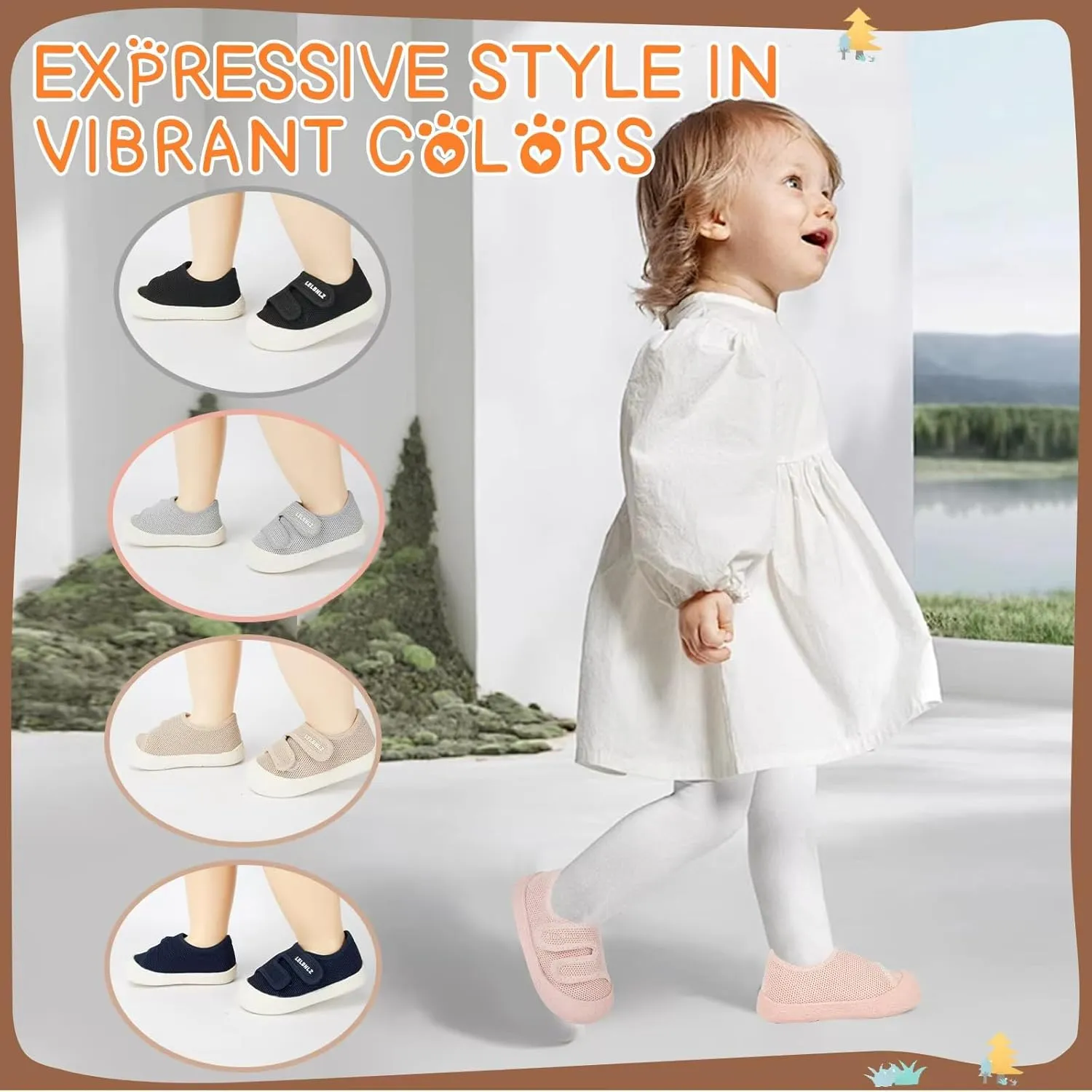 Baby Shoes Boys Girls First Walking Lightweight Non-Slip Toddler Sneakers Infant Tennis Shoes 6 9 12 18 20 24 Months