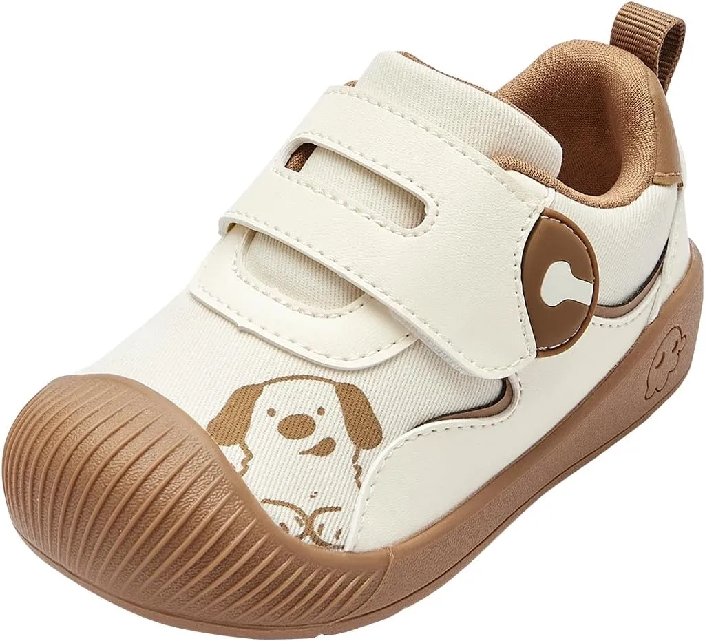 Balabala Toddler Casual Sneakers Unisex Kids Walking Shoes with Hook and Loop, Breathable Cozy and Lightweight
