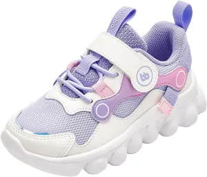 Balabala Unisex Kids Sneakers Boys Girls Running Tennis Shoes White Lightweight Breathable Athletic Sports