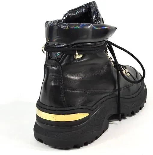 Baldinini Women's Black Leather Winter Fashion Booties