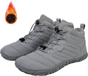 Barefoot Hiking Boots Women Waterproof Winter Barefoot Boots Insulated Warm Walking Hiking Boots for Women Trail Running Healthy Non-Slip Drop Zero Sole Wide Toe Box Comfortable Sneakers