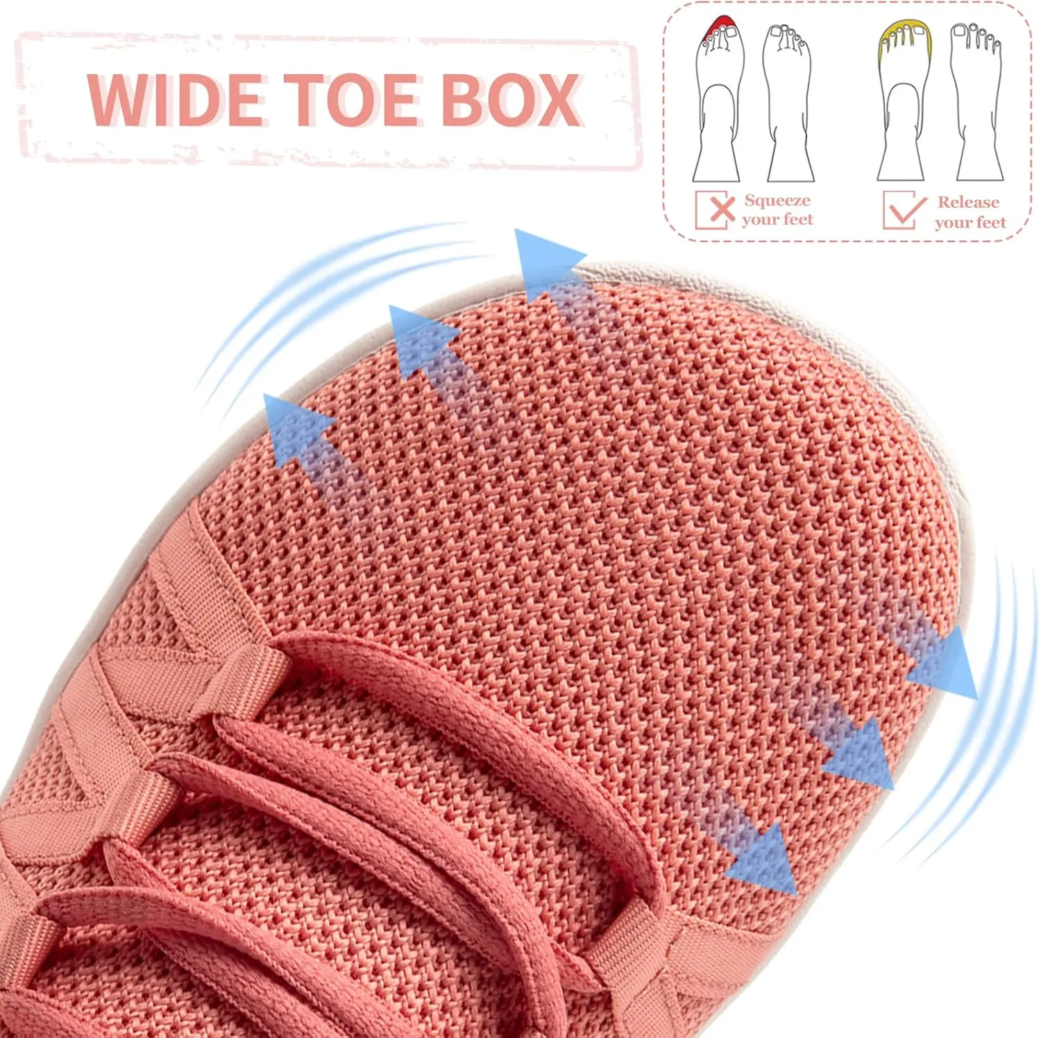 Barefoot Shoes for Women - Minimalist Wide Toe Box Walking Shoes with Zero Drop Sole - Lightweight Thin-Sole for Wide Feet - Trail Runner & Casual Wear