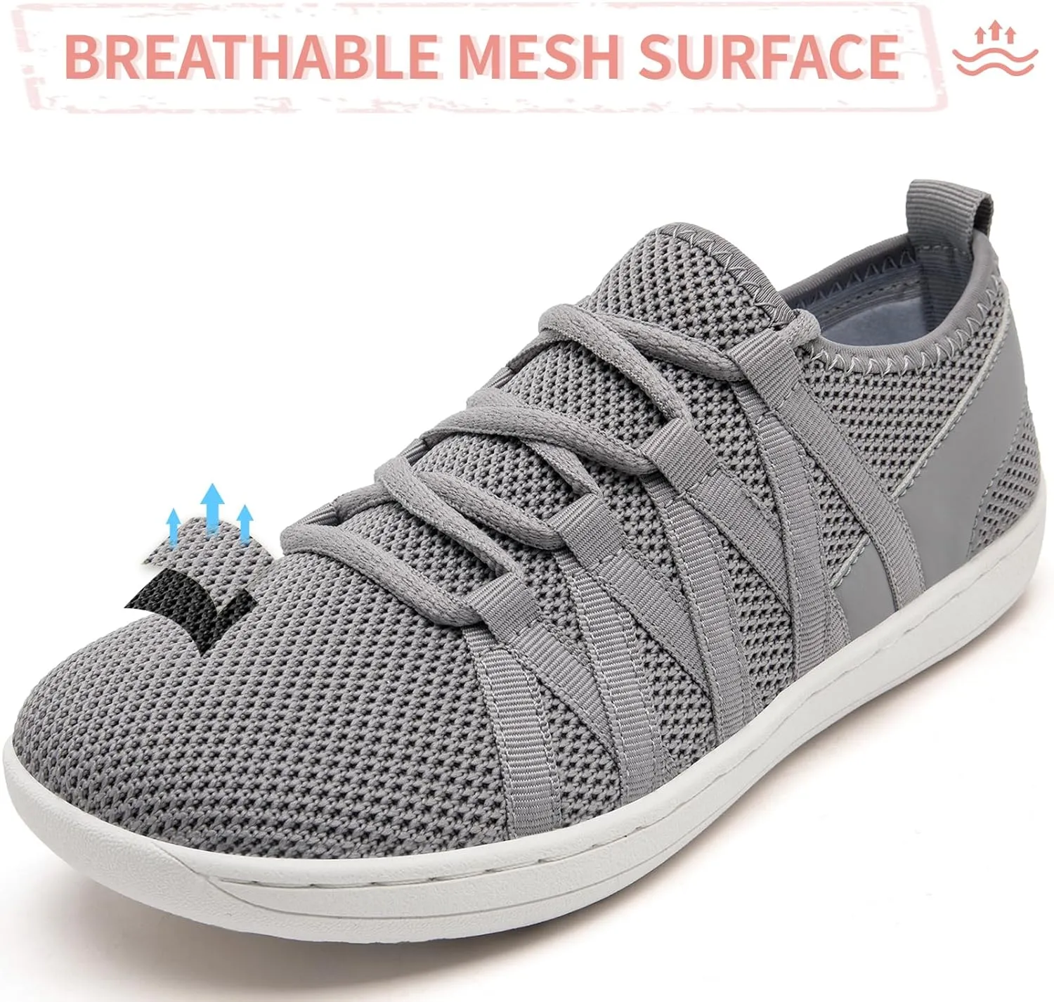 Barefoot Shoes for Women - Minimalist Wide Toe Box Walking Shoes with Zero Drop Sole - Lightweight Thin-Sole for Wide Feet - Trail Runner & Casual Wear