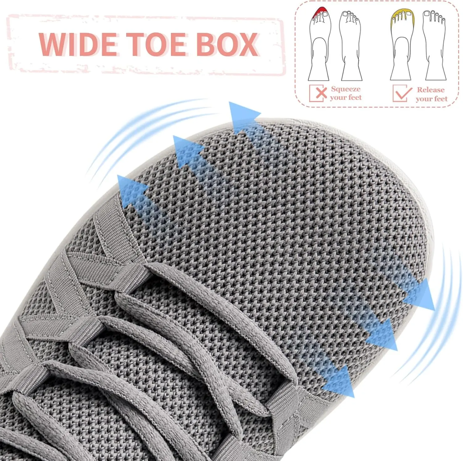 Barefoot Shoes for Women - Minimalist Wide Toe Box Walking Shoes with Zero Drop Sole - Lightweight Thin-Sole for Wide Feet - Trail Runner & Casual Wear