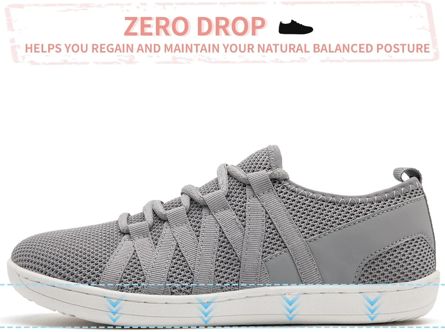 Barefoot Shoes for Women - Minimalist Wide Toe Box Walking Shoes with Zero Drop Sole - Lightweight Thin-Sole for Wide Feet - Trail Runner & Casual Wear