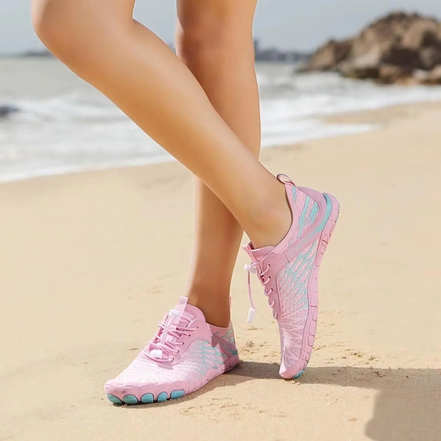 Barefoot Shoes Women Men Grounding Water Shoes Wide Toe Box Zero Drop Toe Gym Training Sneakers Quick Dry Aqua Swim Indoor Fitness Powerlifting & Squat Sneakers