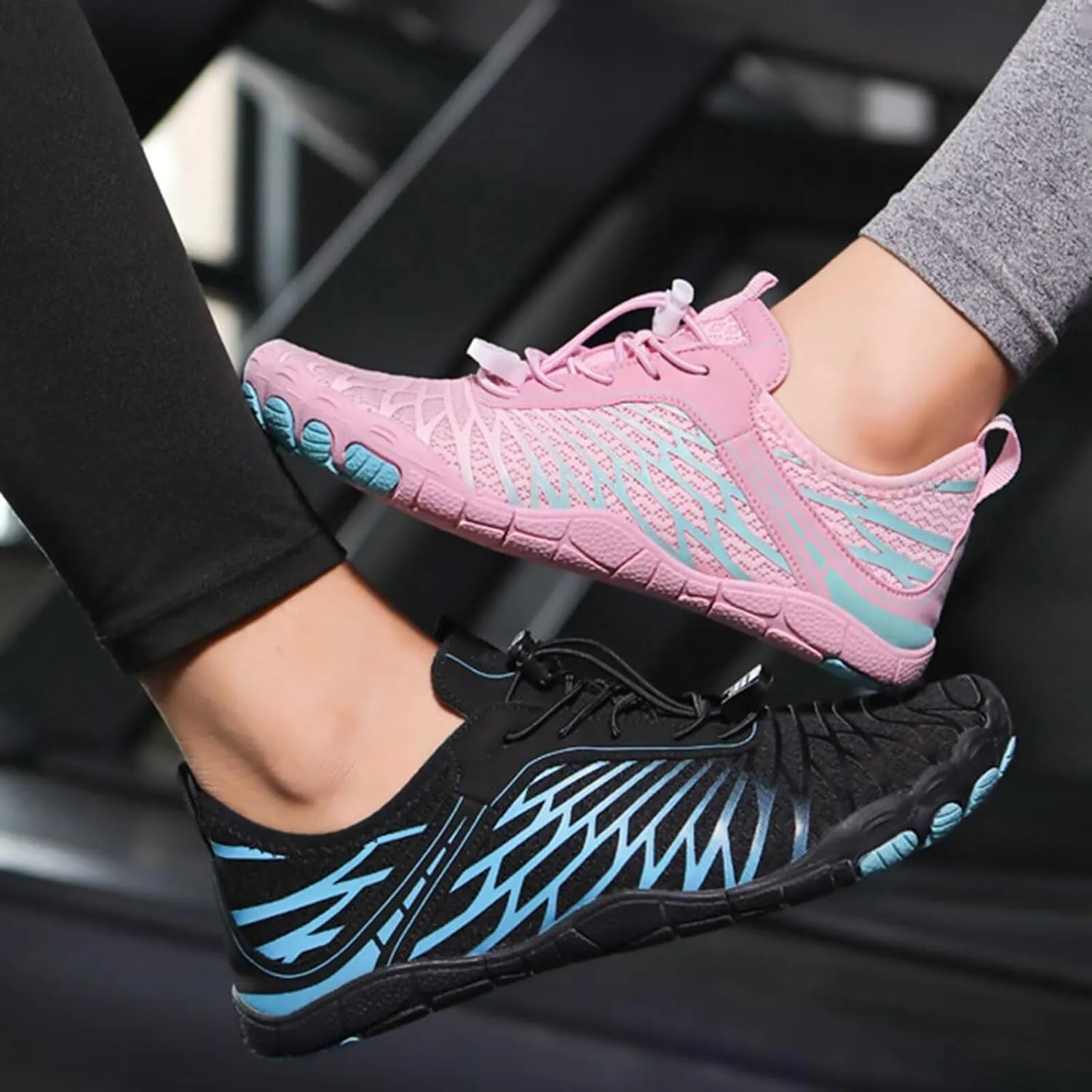 Barefoot Shoes Women Men Grounding Water Shoes Wide Toe Box Zero Drop Toe Gym Training Sneakers Quick Dry Aqua Swim Indoor Fitness Powerlifting & Squat Sneakers
