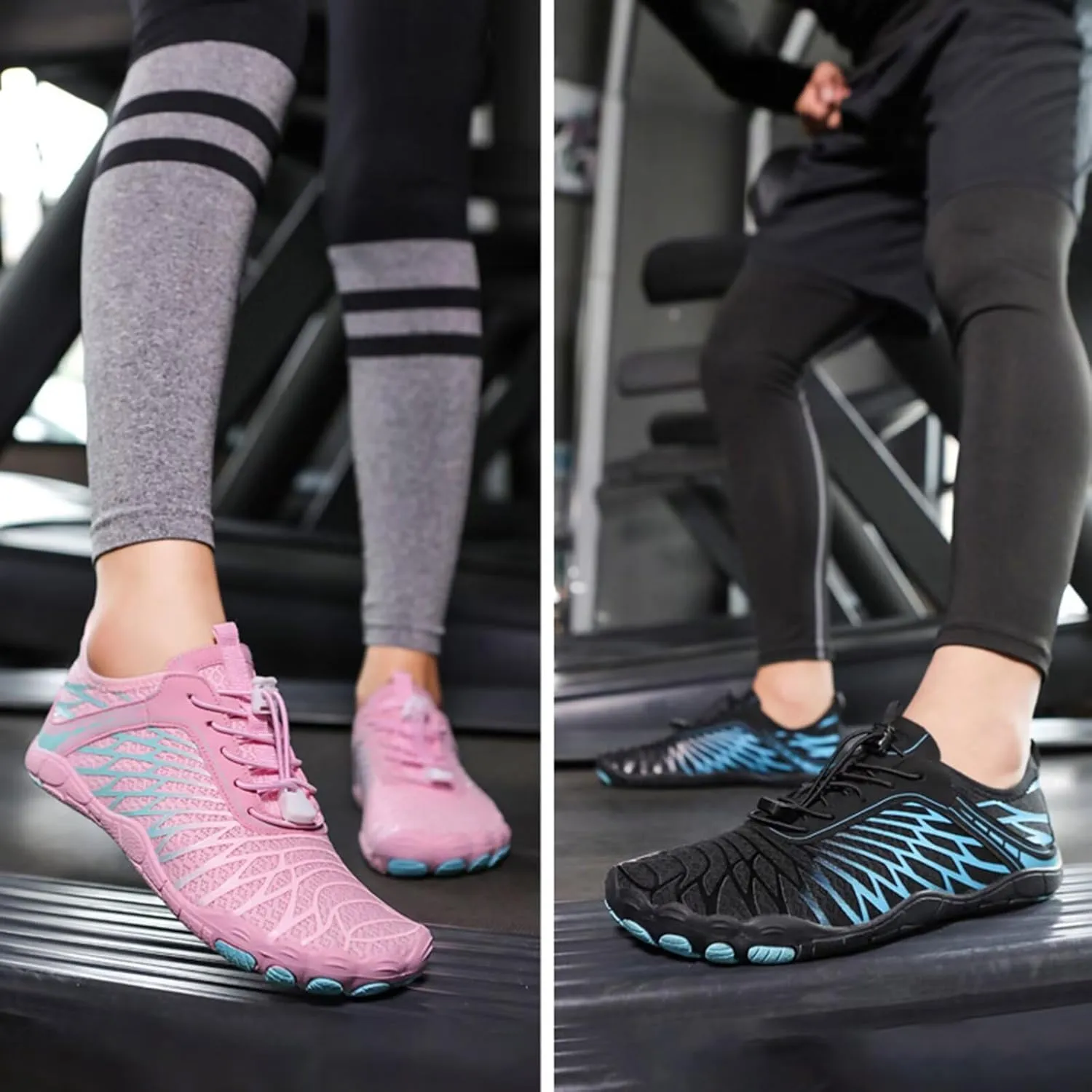 Barefoot Shoes Women Men Grounding Water Shoes Wide Toe Box Zero Drop Toe Gym Training Sneakers Quick Dry Aqua Swim Indoor Fitness Powerlifting & Squat Sneakers