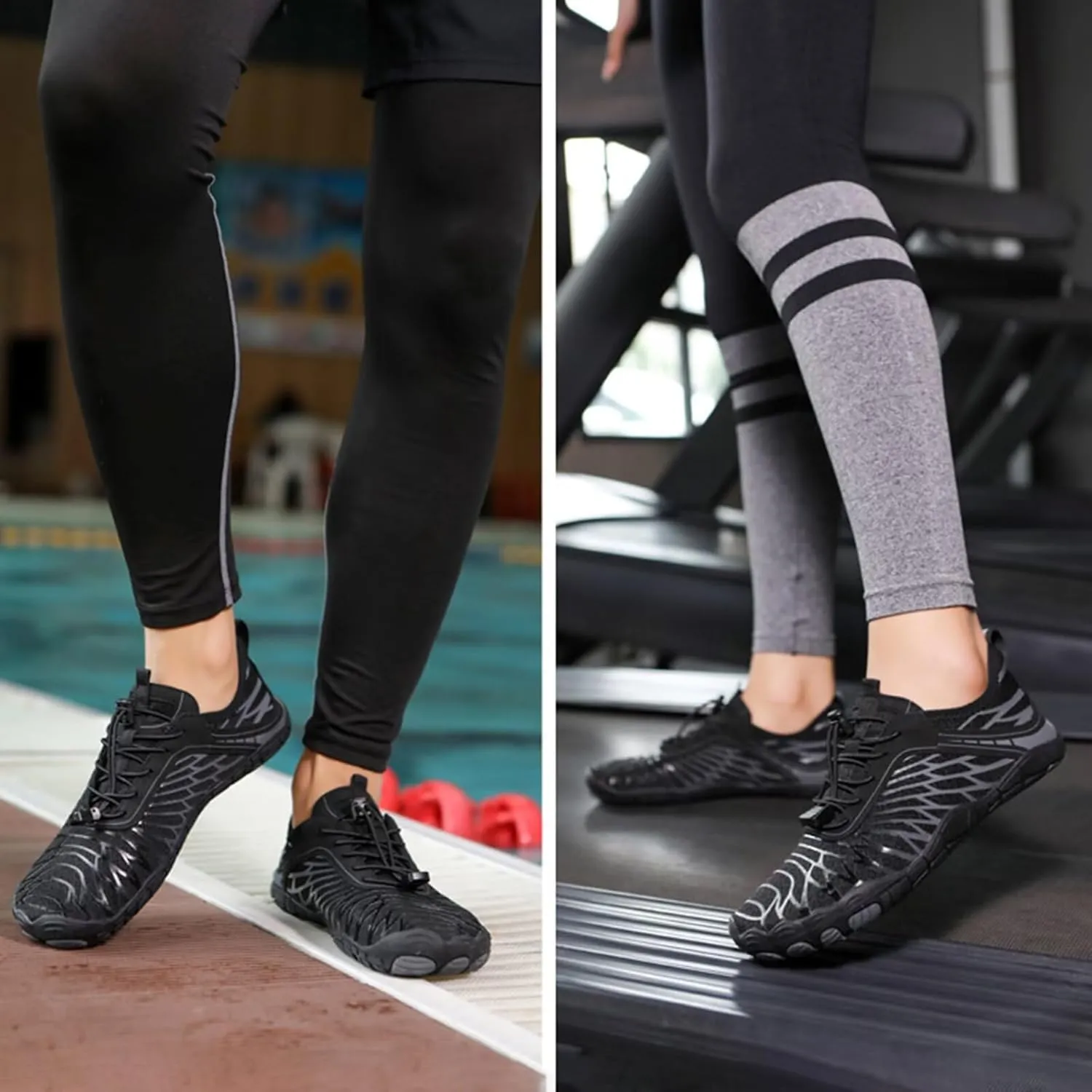 Barefoot Shoes Women Men Grounding Water Shoes Wide Toe Box Zero Drop Toe Gym Training Sneakers Quick Dry Aqua Swim Indoor Fitness Powerlifting & Squat Sneakers