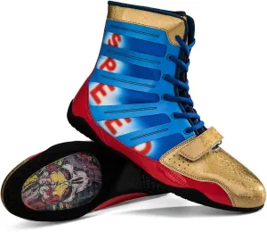 Boxing Shoes Unisex high-top Men's women's Pro Wrestling Shoes Boxing Footwear Fitness Training Boxing Boots Teens Muay Thai Kickboxing Sparring Boxers Trainers Martial Arts Shoes Breathable,35-47 EU