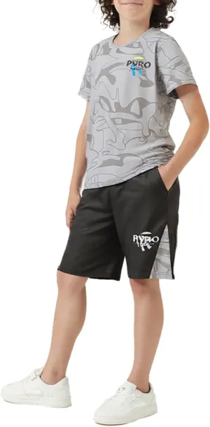 Boys Athletic Short Sets Toddler Quick-Dry Mesh T-Shirt Shorts Outfits Youth 5-13 Y Lightweight Sports School Clothes