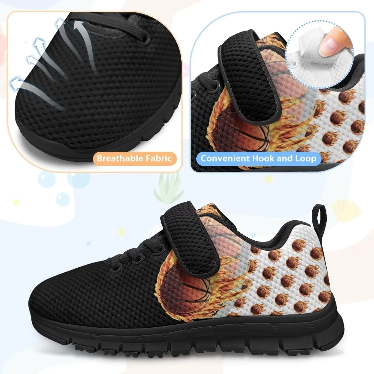 Boys Shoes Kids Sneakers Breathable Athletic Running Tennis Shoes for Little Kid/Big Kid US 11-2.5