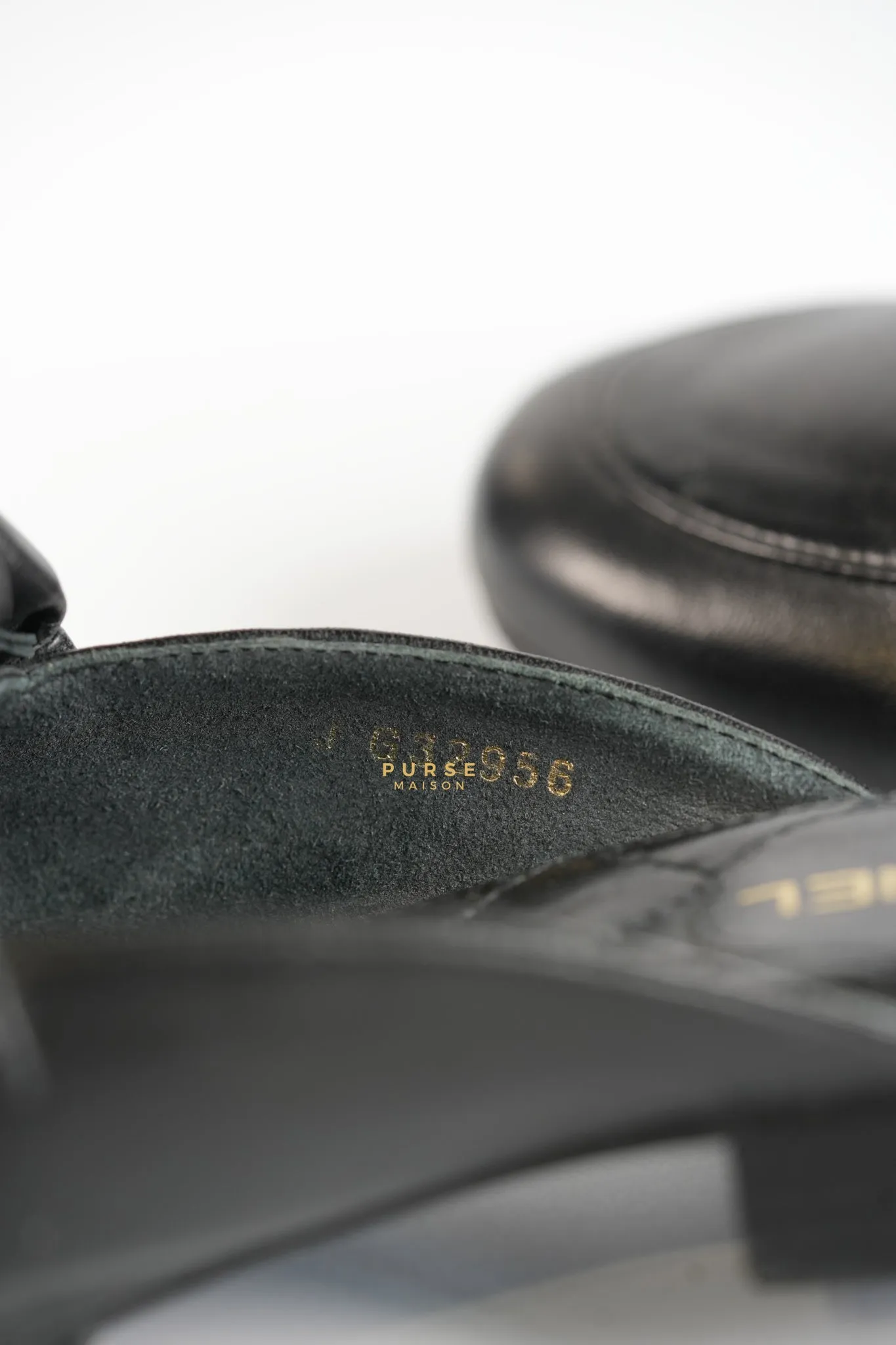 Braided Chain Mules in Black Leather Size 36.5 (23cm)