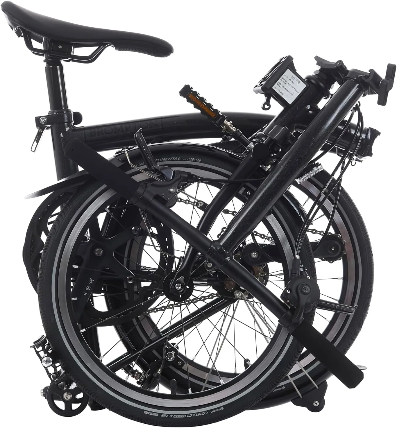 Brompton Superlight Folding Commuter Bike P Line 4-Speed | Compact Urban Bike for Adults, Titanium Rear Frame