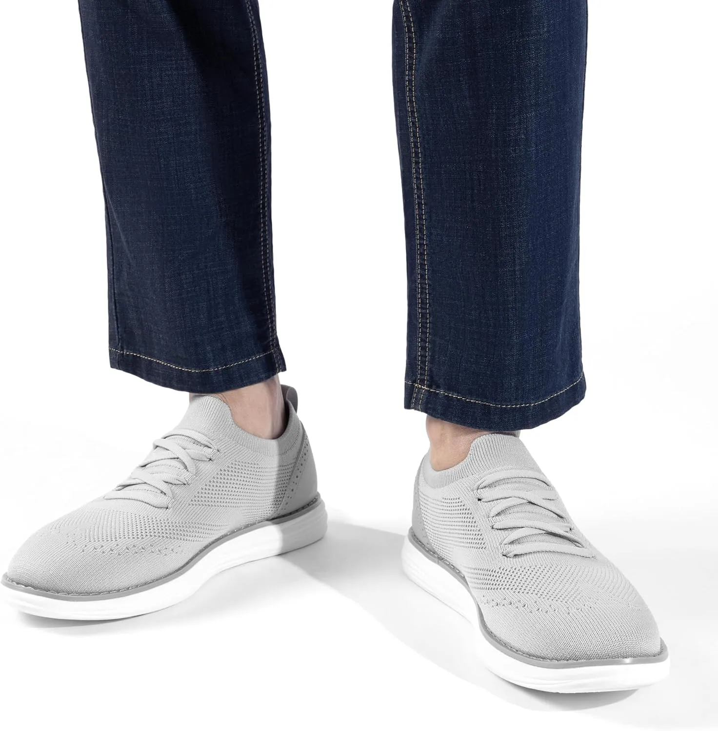 Bruno Marc Men's KnitFlex SmartCraft Mesh Oxfords Sneakers Casual Dress Lace-Up Lightweight Walking Shoes