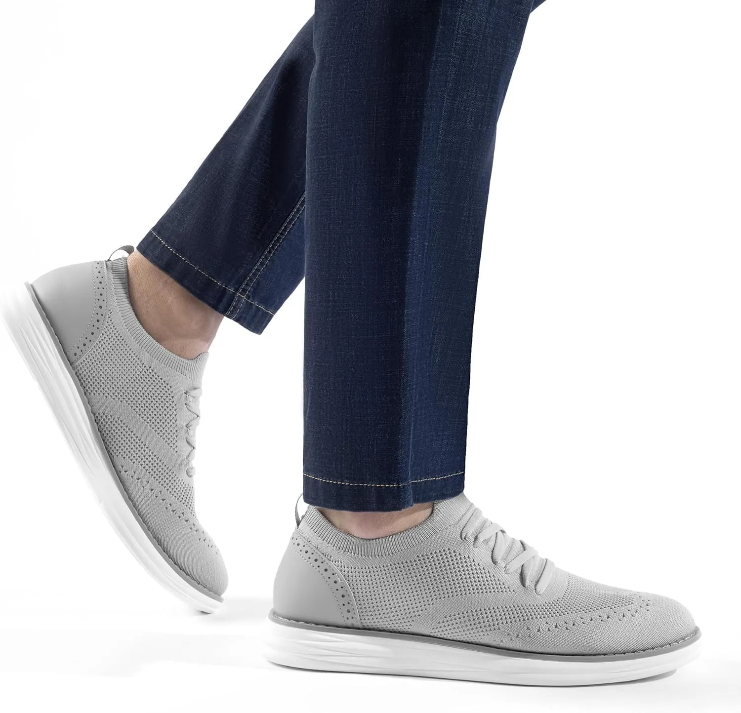 Bruno Marc Men's KnitFlex SmartCraft Mesh Oxfords Sneakers Casual Dress Lace-Up Lightweight Walking Shoes