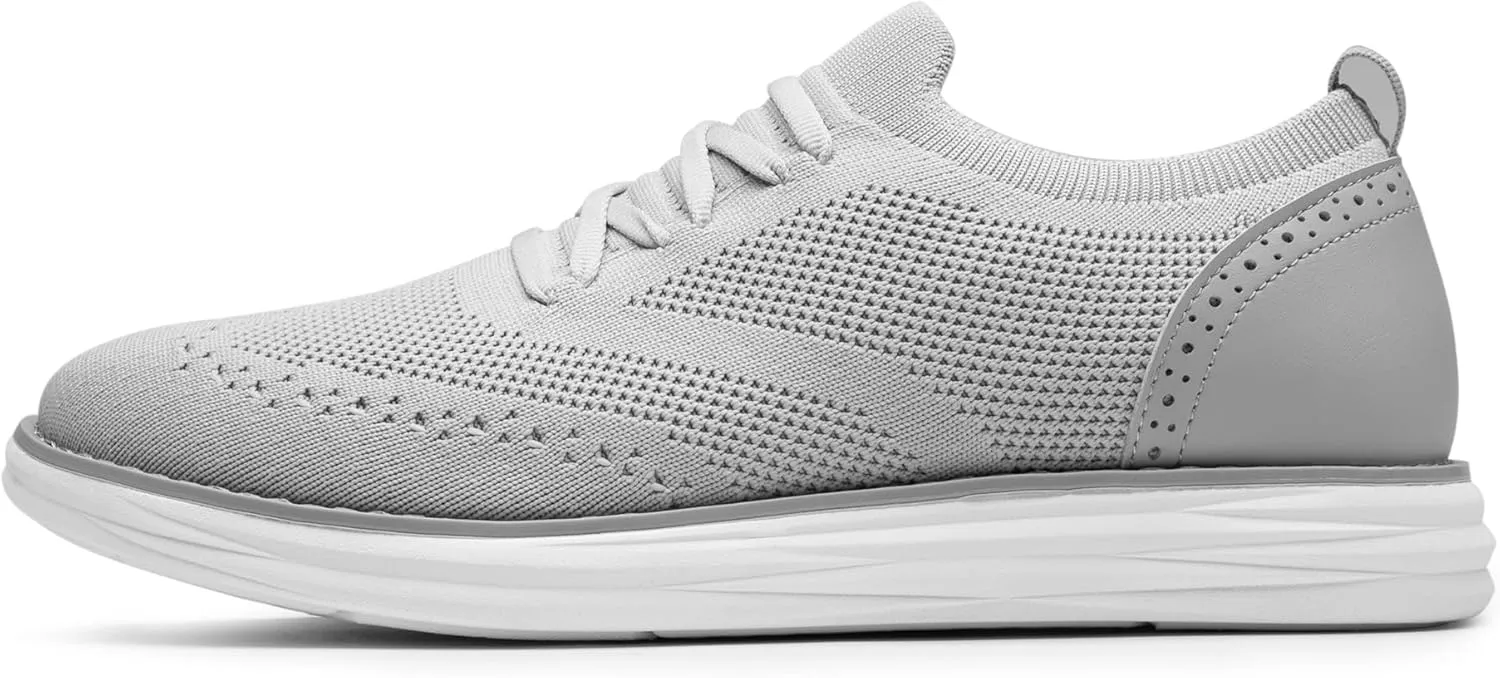 Bruno Marc Men's KnitFlex SmartCraft Mesh Oxfords Sneakers Casual Dress Lace-Up Lightweight Walking Shoes