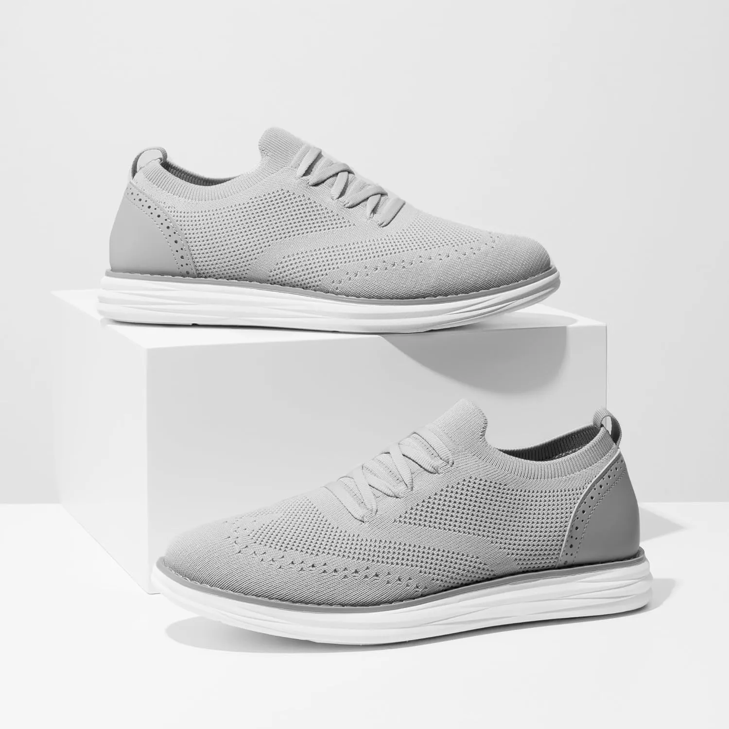 Bruno Marc Men's KnitFlex SmartCraft Mesh Oxfords Sneakers Casual Dress Lace-Up Lightweight Walking Shoes