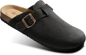 BULLIANT Women Clogs-Comfortable Mules Slippers Sandals Nurse Shoes Unisex for Men-Cushioned Footed Flannel-Lined Upper