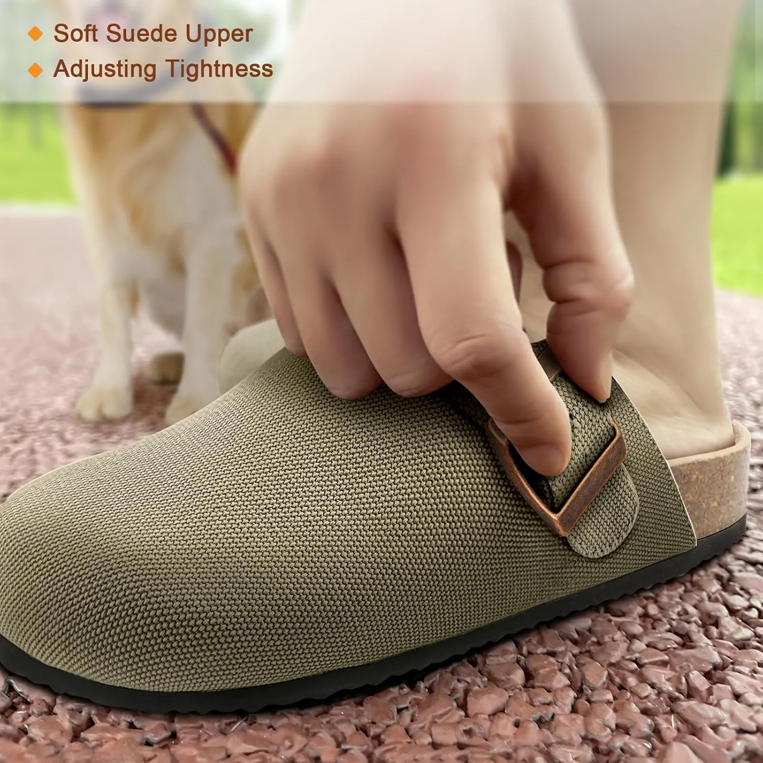 BULLIANT Women Clogs-Comfortable Mules Slippers Sandals Nurse Shoes Unisex for Men-Cushioned Footed Flannel-Lined Upper