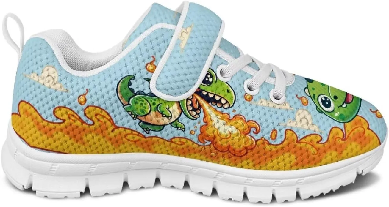 Cartoon Animals Kids Shoes Boys Girls Sneakers Unisex Lightweight Running Shoes Breathable Athletic Fitness Sneakers for Little Kid SizeUS11-15