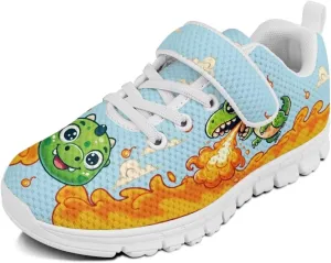 Cartoon Animals Kids Shoes Boys Girls Sneakers Unisex Lightweight Running Shoes Breathable Athletic Fitness Sneakers for Little Kid SizeUS11-15