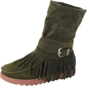 Casual Fashion Women Ankle Boots Women's Boots Ankle Boots Casual Retro Fringe Tassel Round Toe Flat Women's Boots