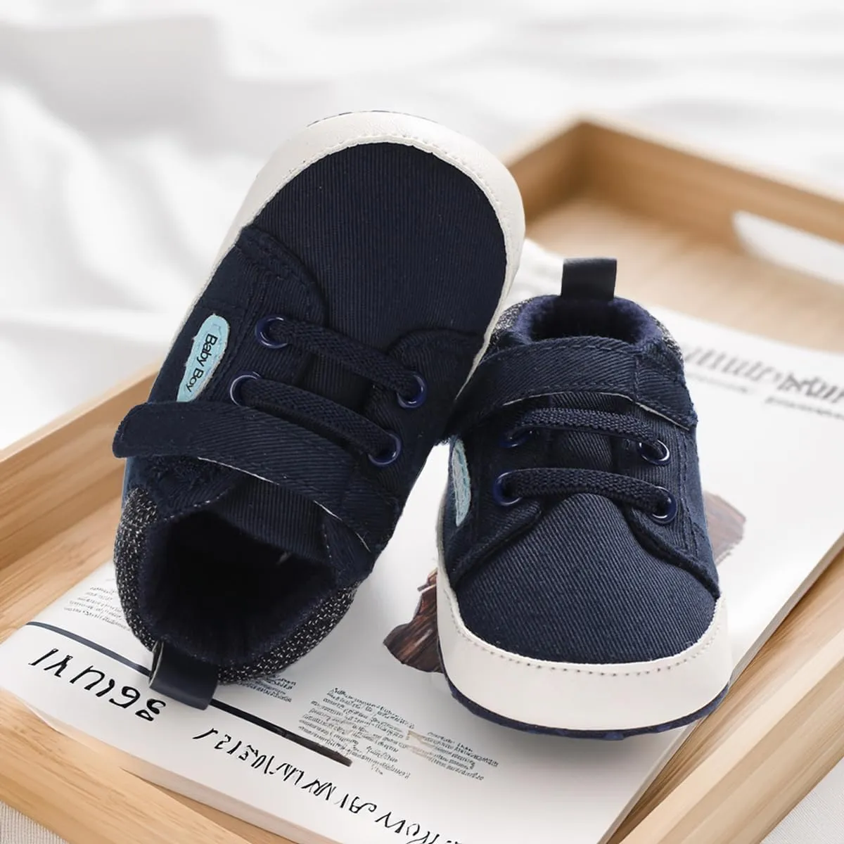 CENCIRILY Baby Boys Girls High Top Sneakers Soft Soles Anti Skid Infant Ankle Shoes Toddler Prewalker First Walking Crib Shoes