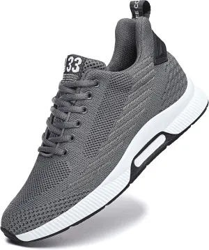 CERYTHRINA Men Elevator Sneakers Sports Shoes Invisible Height Increasing 2.36 Inches Taller Elevator Shoes Lace up Fashion Sneakers