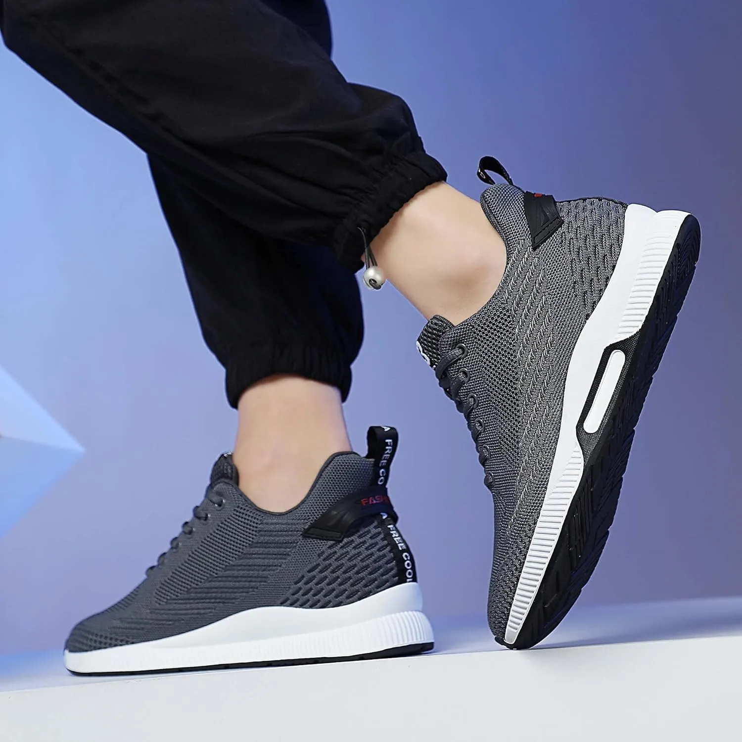 CERYTHRINA Men Elevator Sneakers Sports Shoes Invisible Height Increasing 2.36 Inches Taller Elevator Shoes Lace up Fashion Sneakers