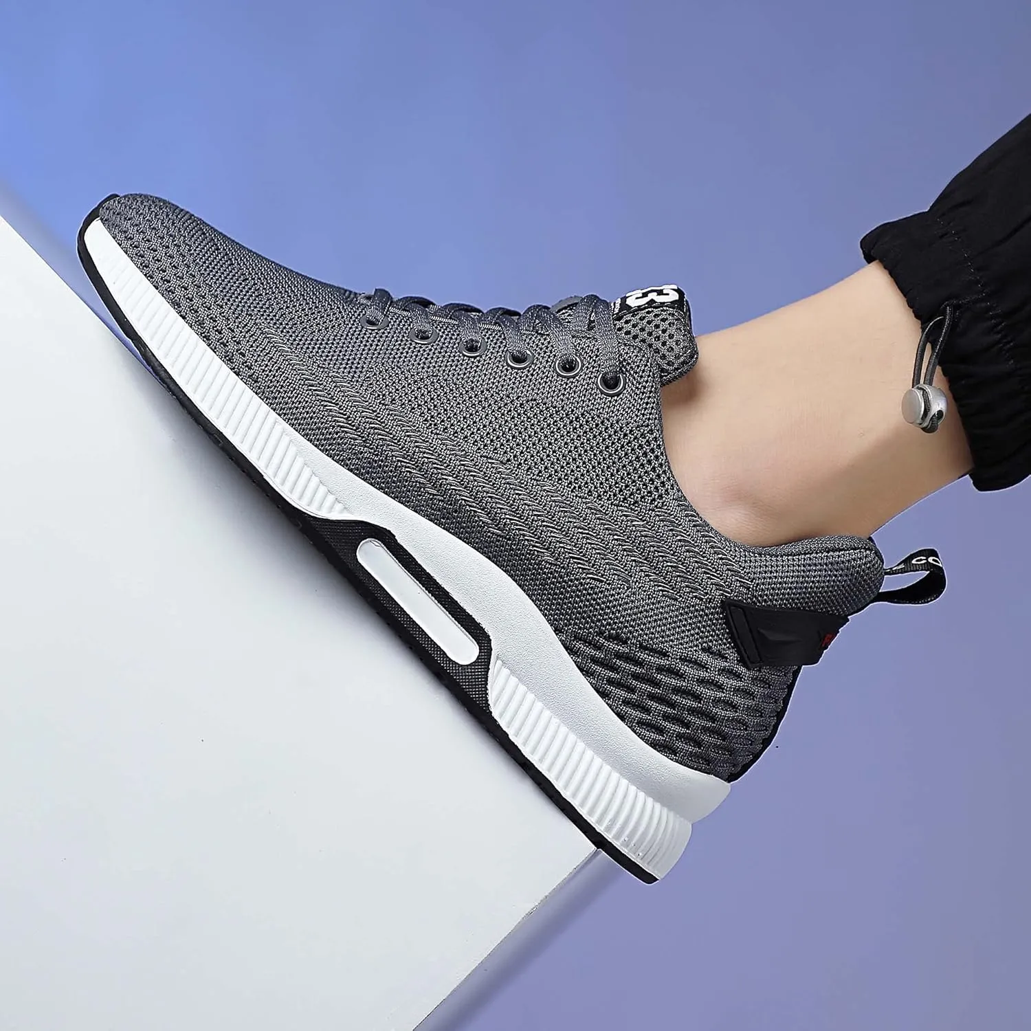 CERYTHRINA Men Elevator Sneakers Sports Shoes Invisible Height Increasing 2.36 Inches Taller Elevator Shoes Lace up Fashion Sneakers