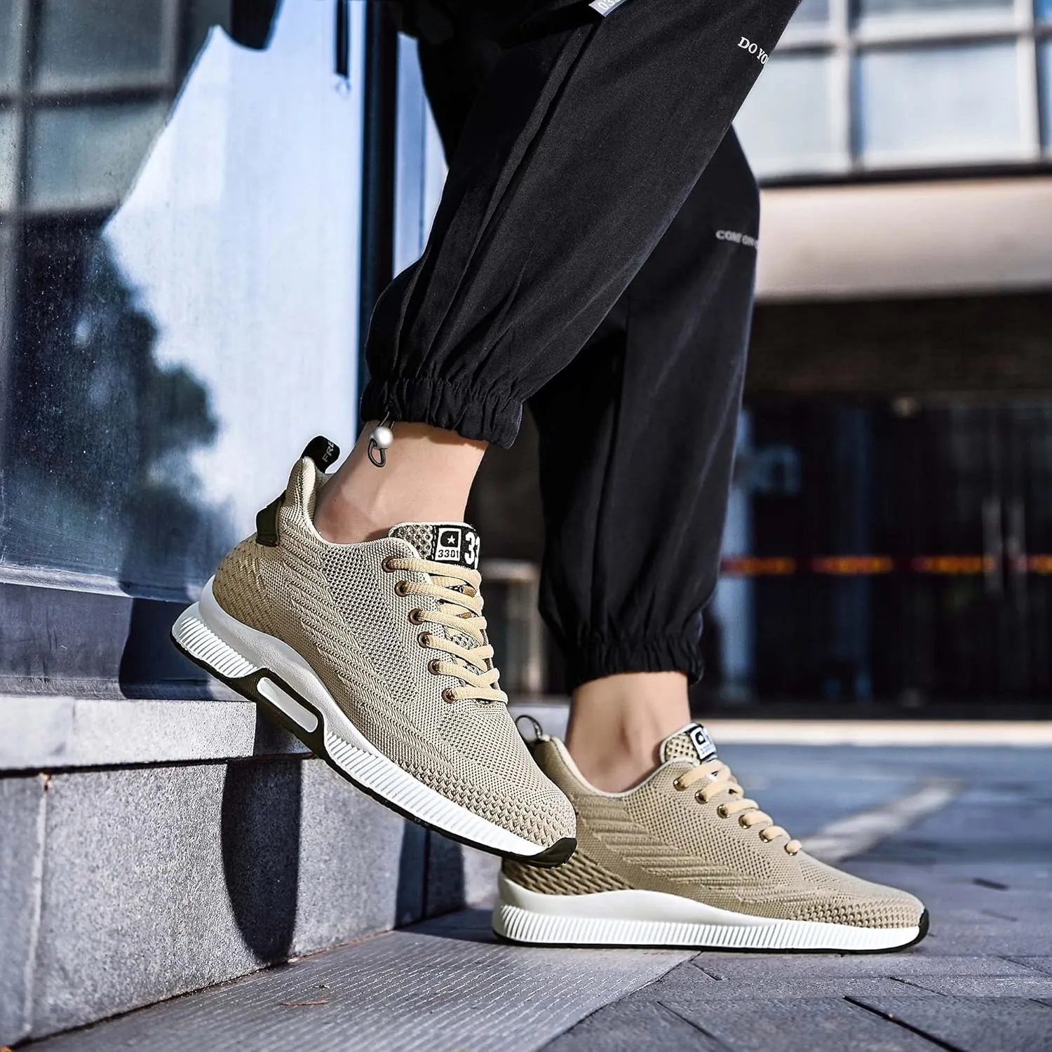 CERYTHRINA Men Elevator Sneakers Sports Shoes Invisible Height Increasing 2.36 Inches Taller Elevator Shoes Lace up Fashion Sneakers