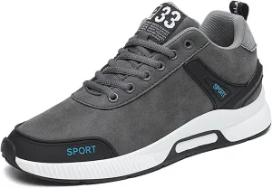 CERYTHRINA Men's Invisible Height Increasing Elevator Shoes 2.36 Inches Taller Lace-up Leather Lightweight Hip Hop Fashion Sneakers