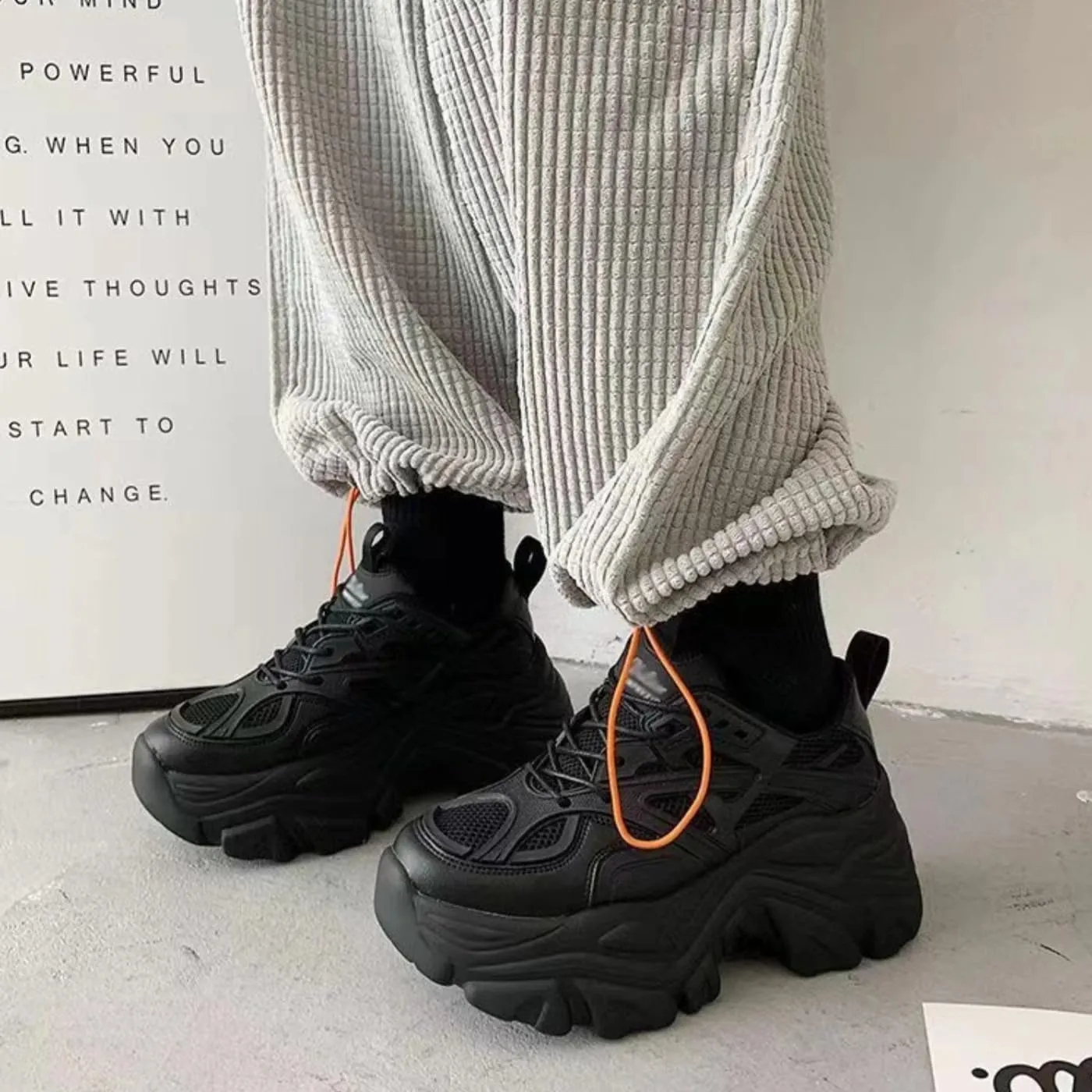 Chunky Fashion Sneakers for Women & Girls Streetwear 2.8-Inch Platform Walking Shoes Travel & Gift