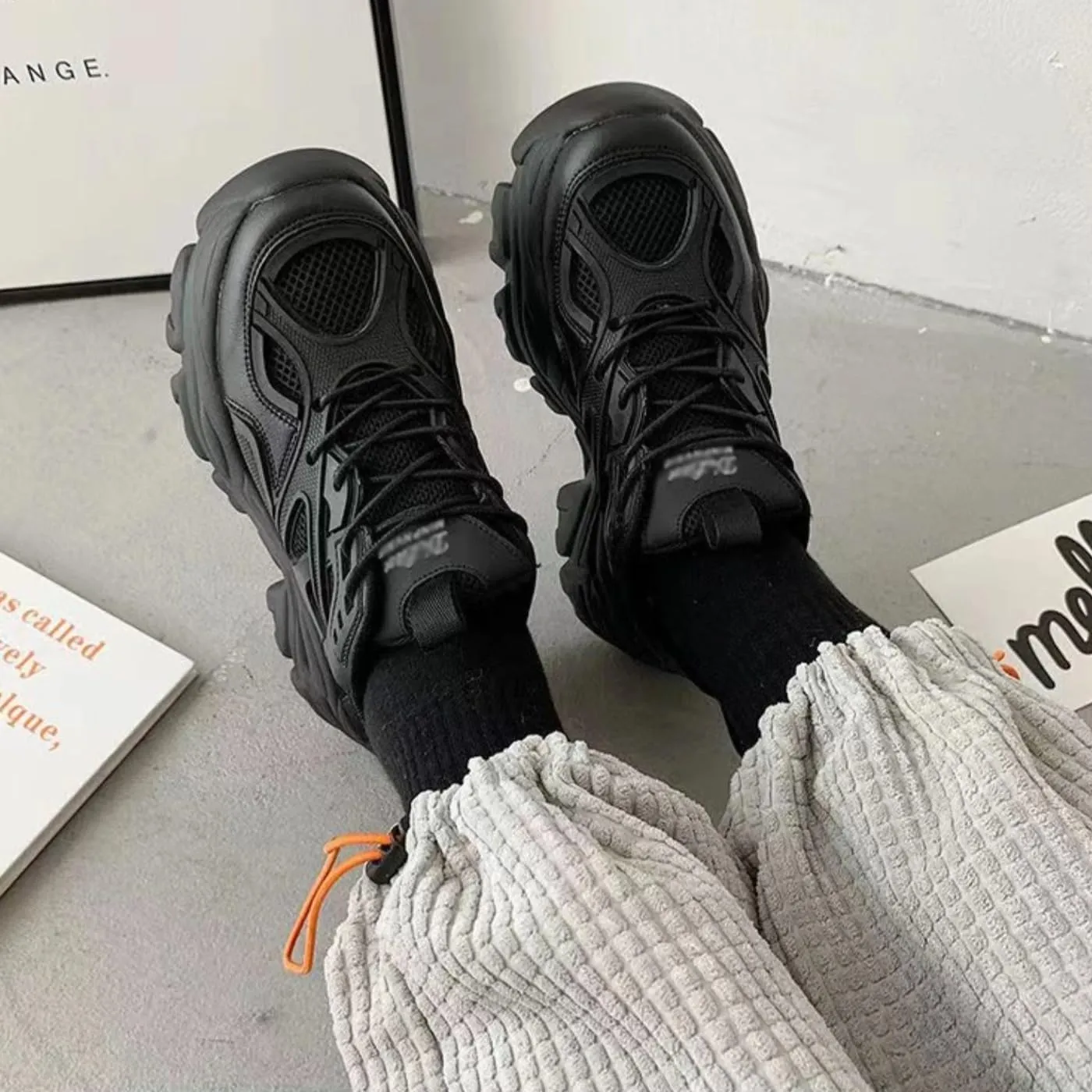Chunky Fashion Sneakers for Women & Girls Streetwear 2.8-Inch Platform Walking Shoes Travel & Gift